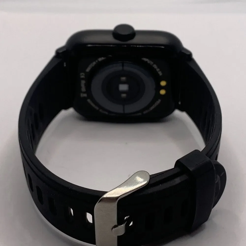 Rundoing NY16 Unisex Black Silicone Strap Digital Touchscreen Smartwatch yr118